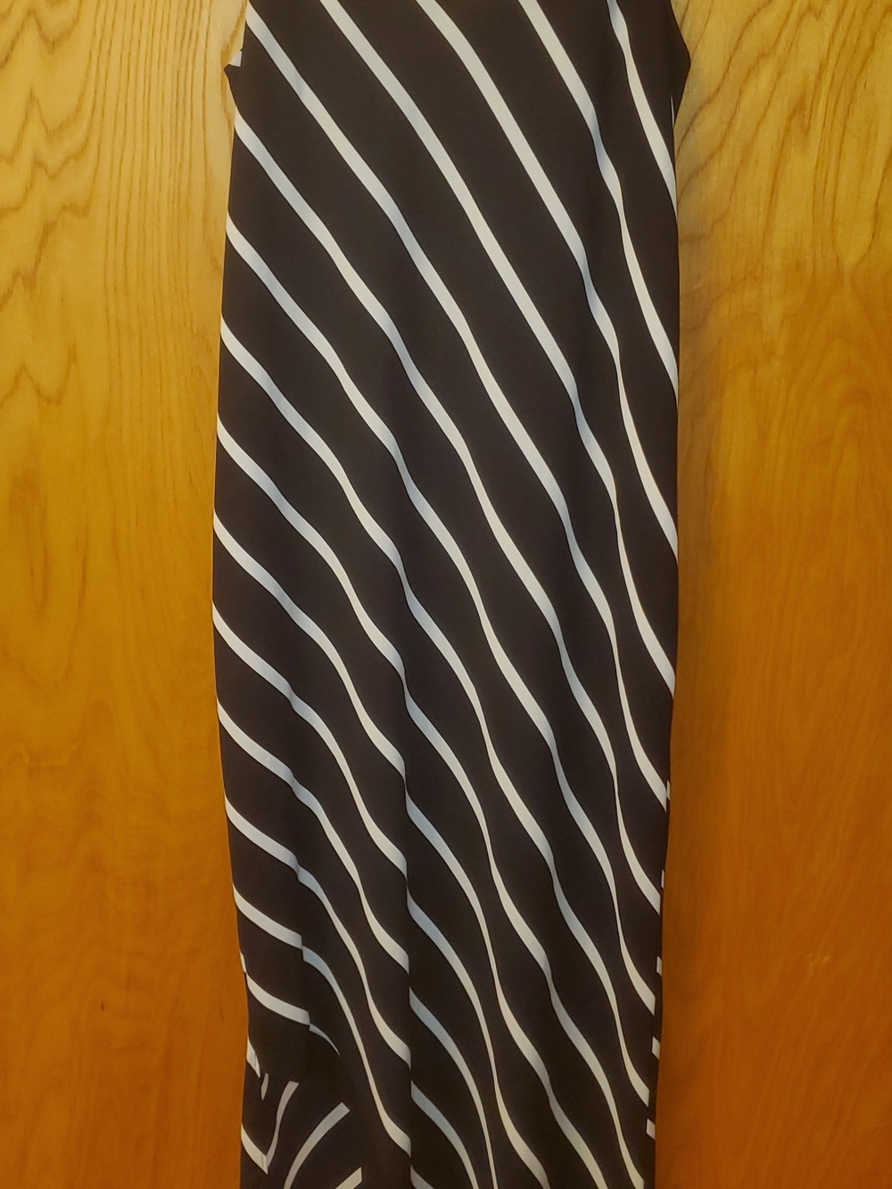 Express Black and White Striped Maxi Dress